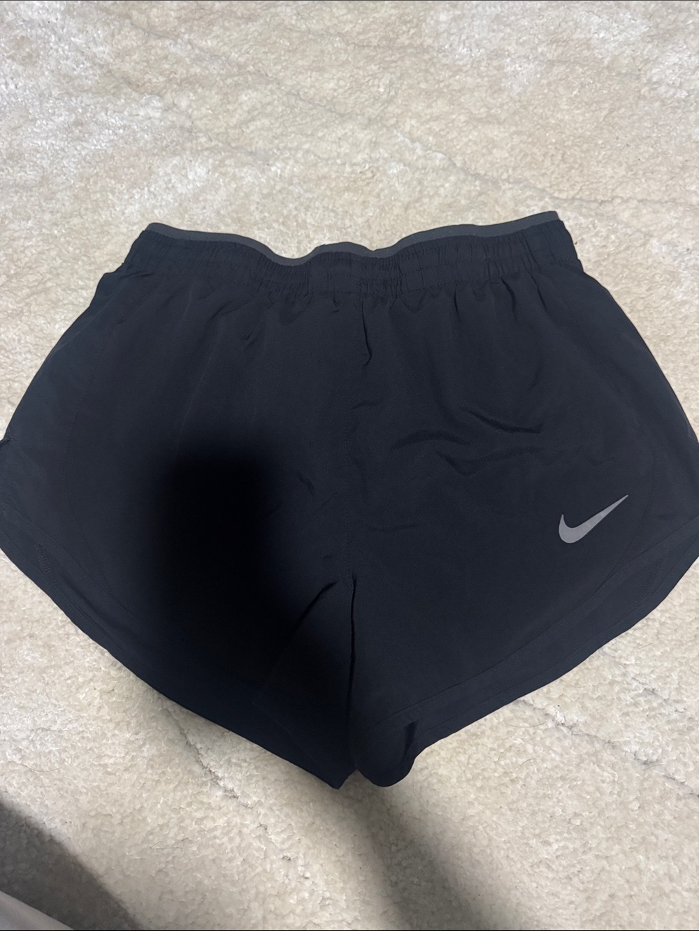 Nike Women’s Black Athletic Running Shorts with Reflective Swoosh